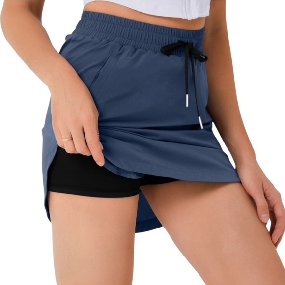 NWT Halara High Waisted Drawstring Side Pocket 2-in-1 Mini Golf Skort - Size L - Picture 5 of 10